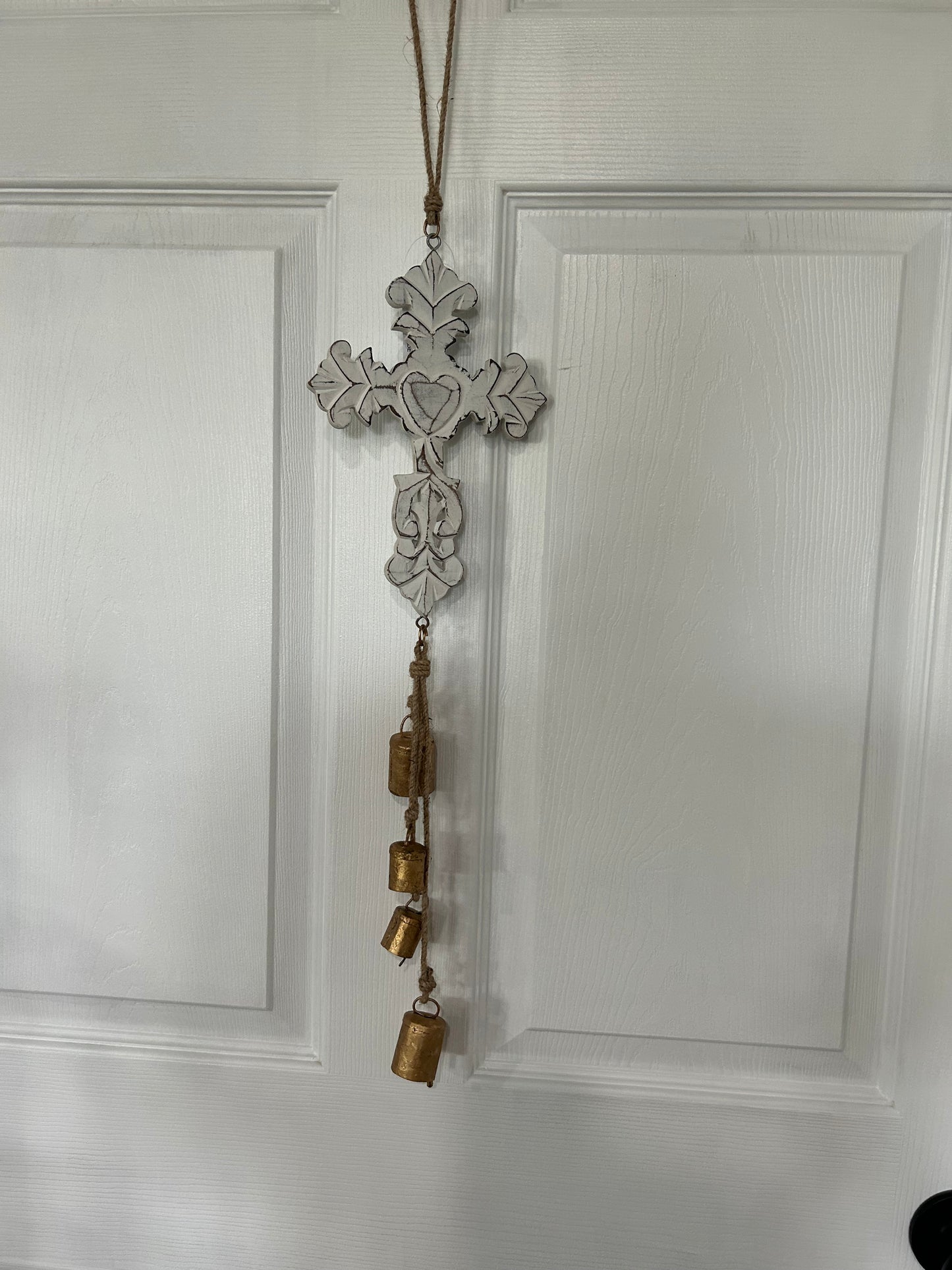 White Wooden Chime Cross