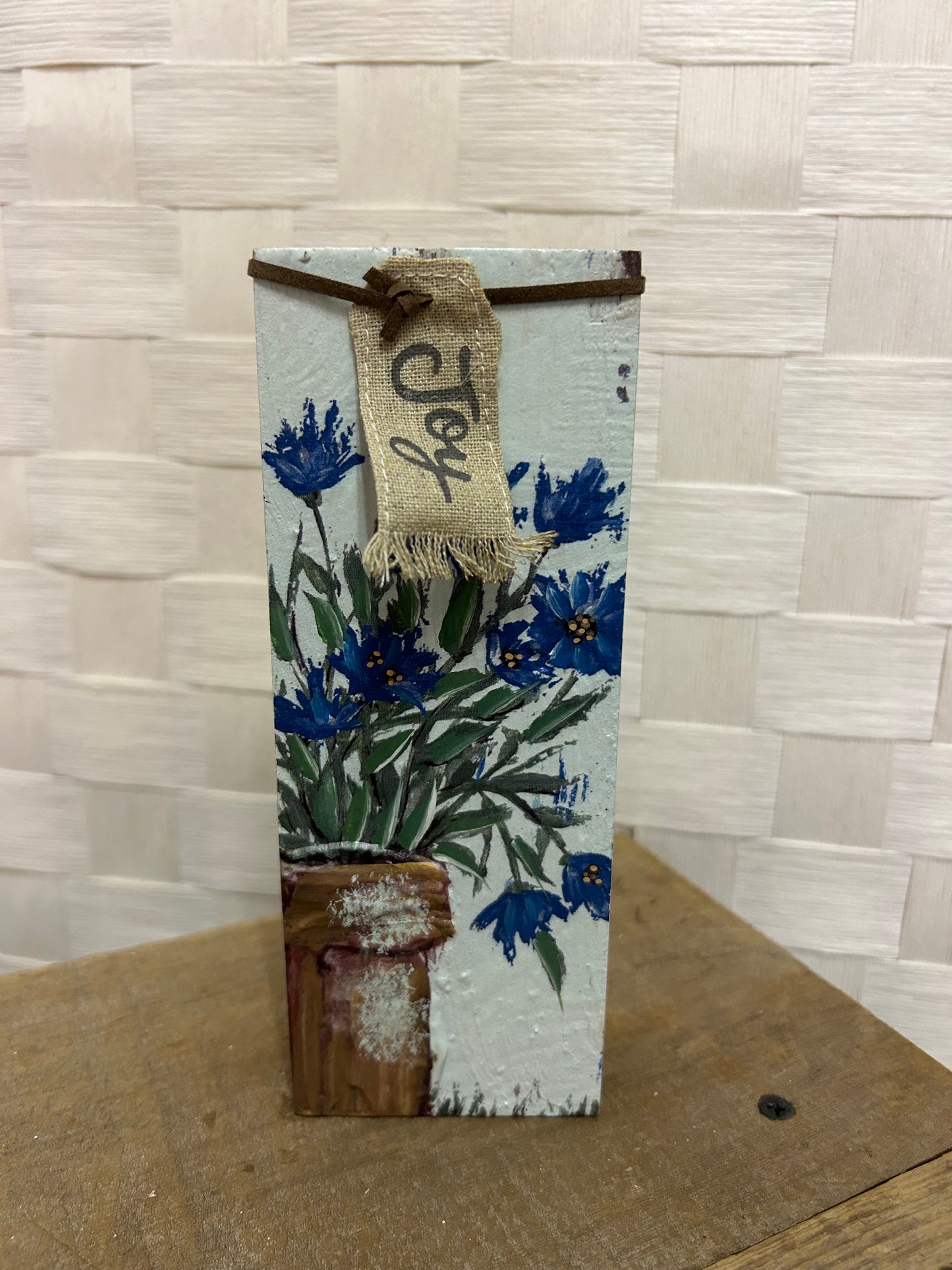 Hand Painted Blue Flower
