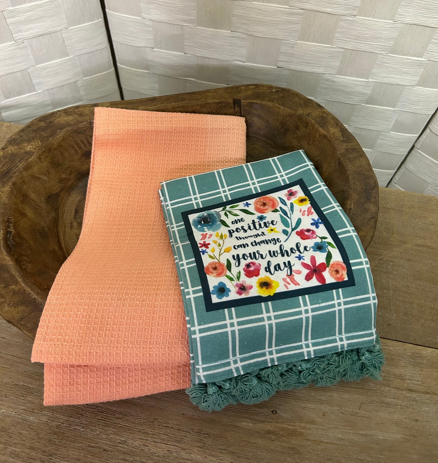 Tea Towel / Peach Waffle