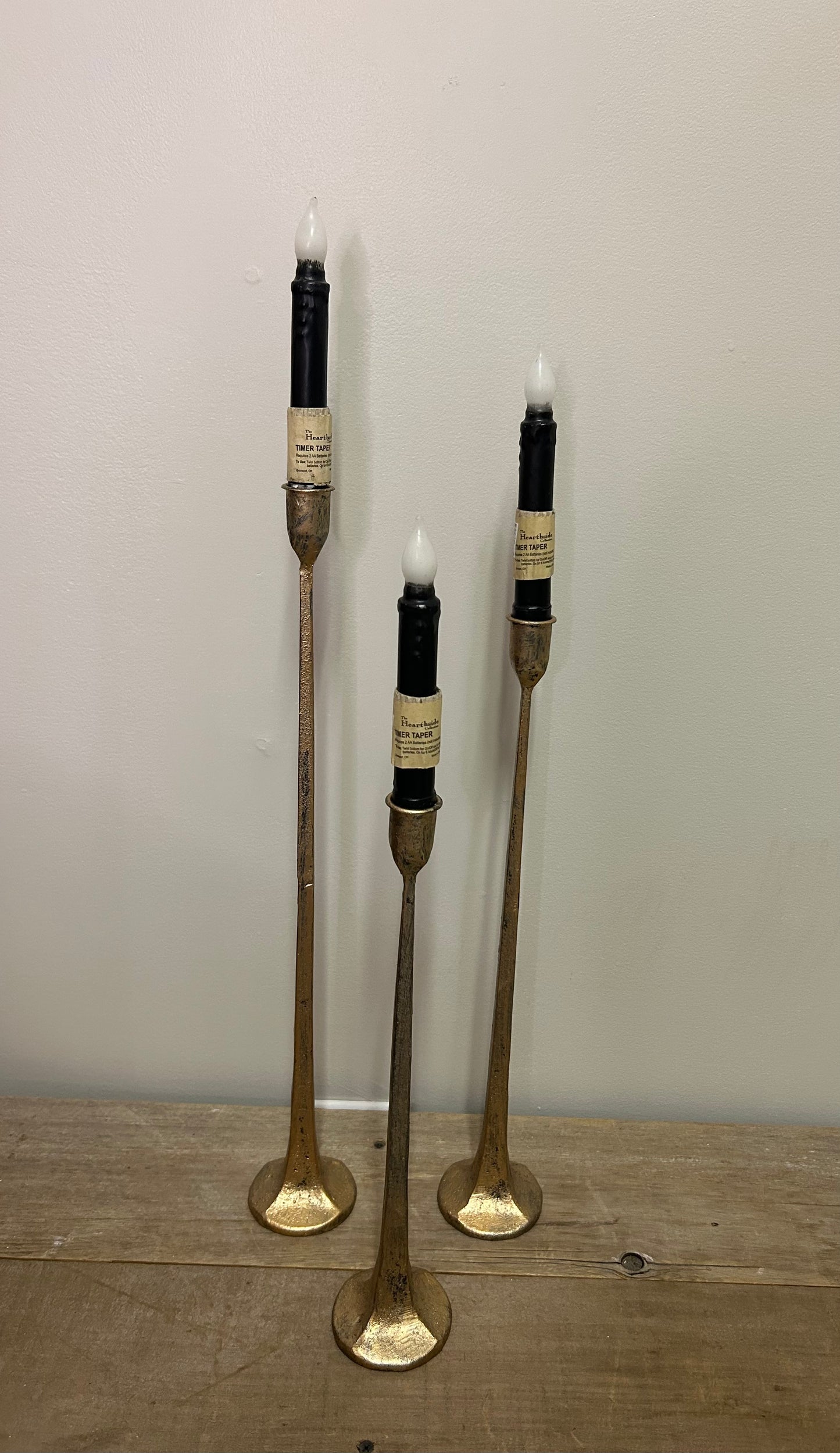 Gold Rod Iron Candle Holder