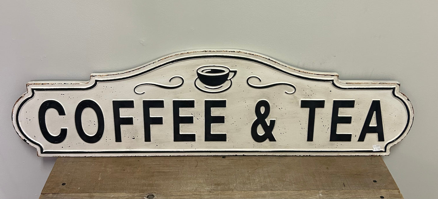 Metal Sign / Coffee & Tea