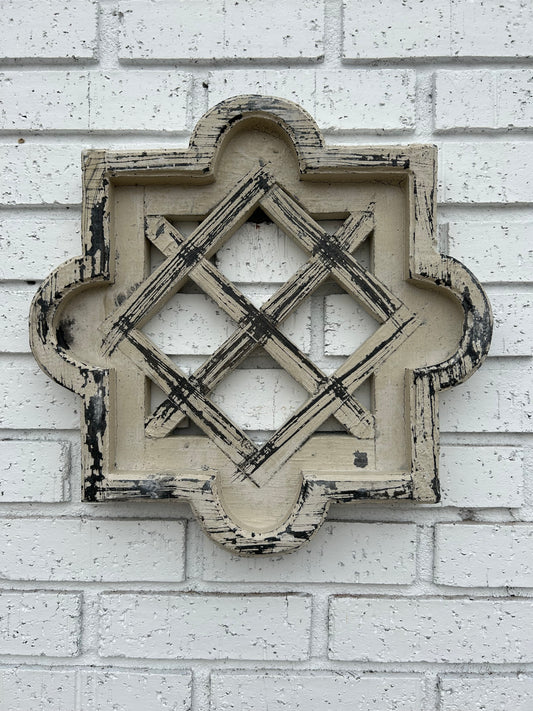 Aged White Wood Wall Piece