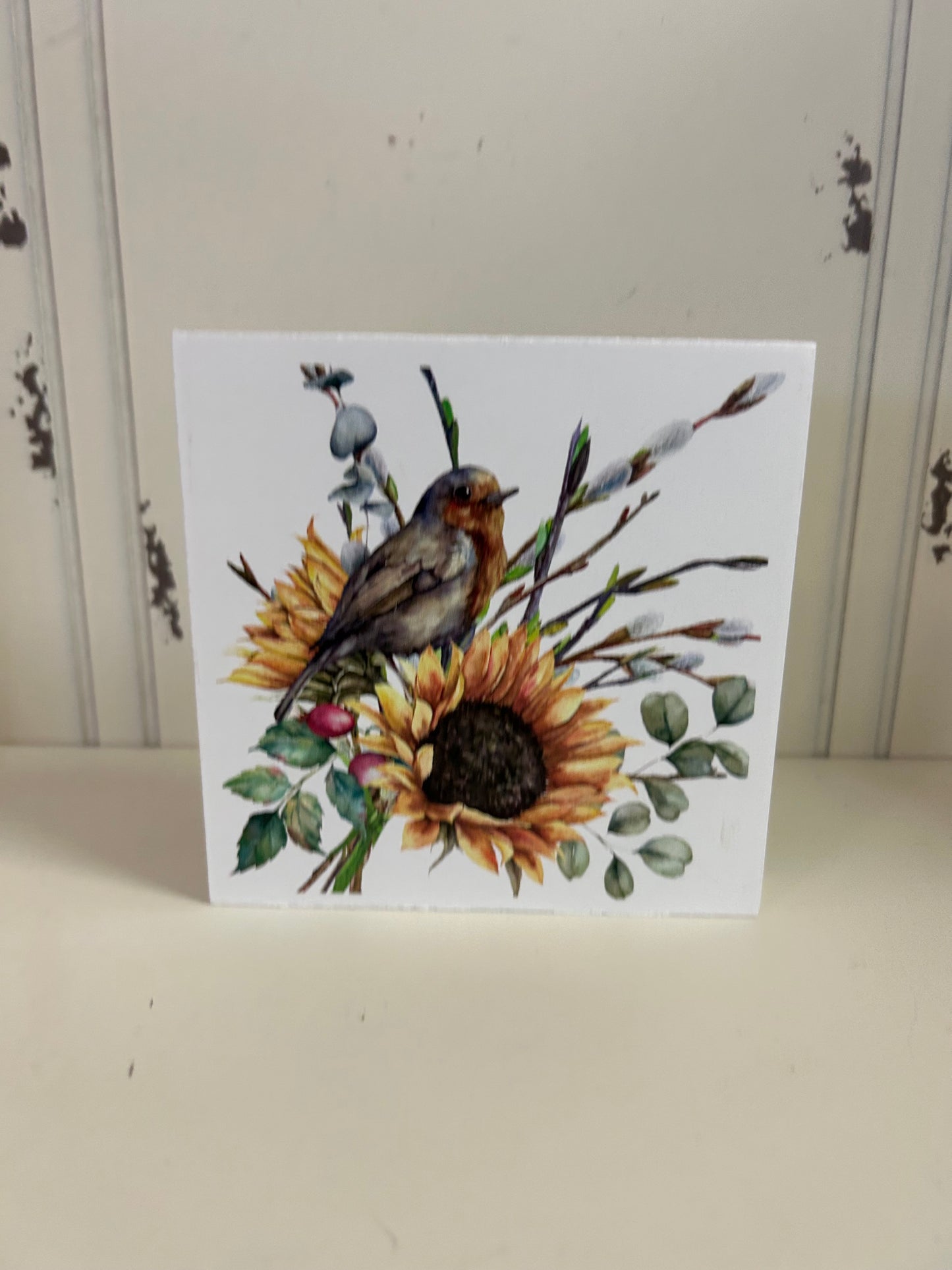 Sunflower Sign/Sunflower & Bird