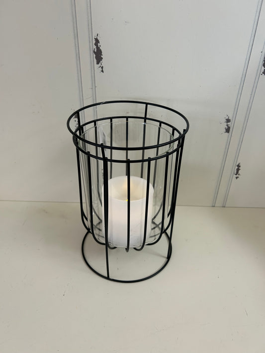 Black Wire Urn Vase / Candle Holder